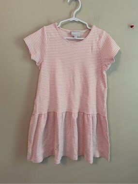 Little English Pink Striped Short Sleeve Dress